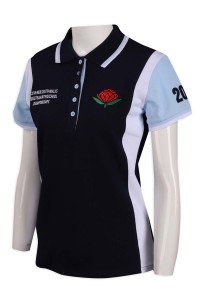 P1060 custom contrast Polo shirt chest tube 5 button 100% cotton Australia  Polo shirt garment factory